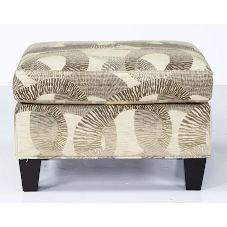 Contemporary Patterned Chair Ottoman